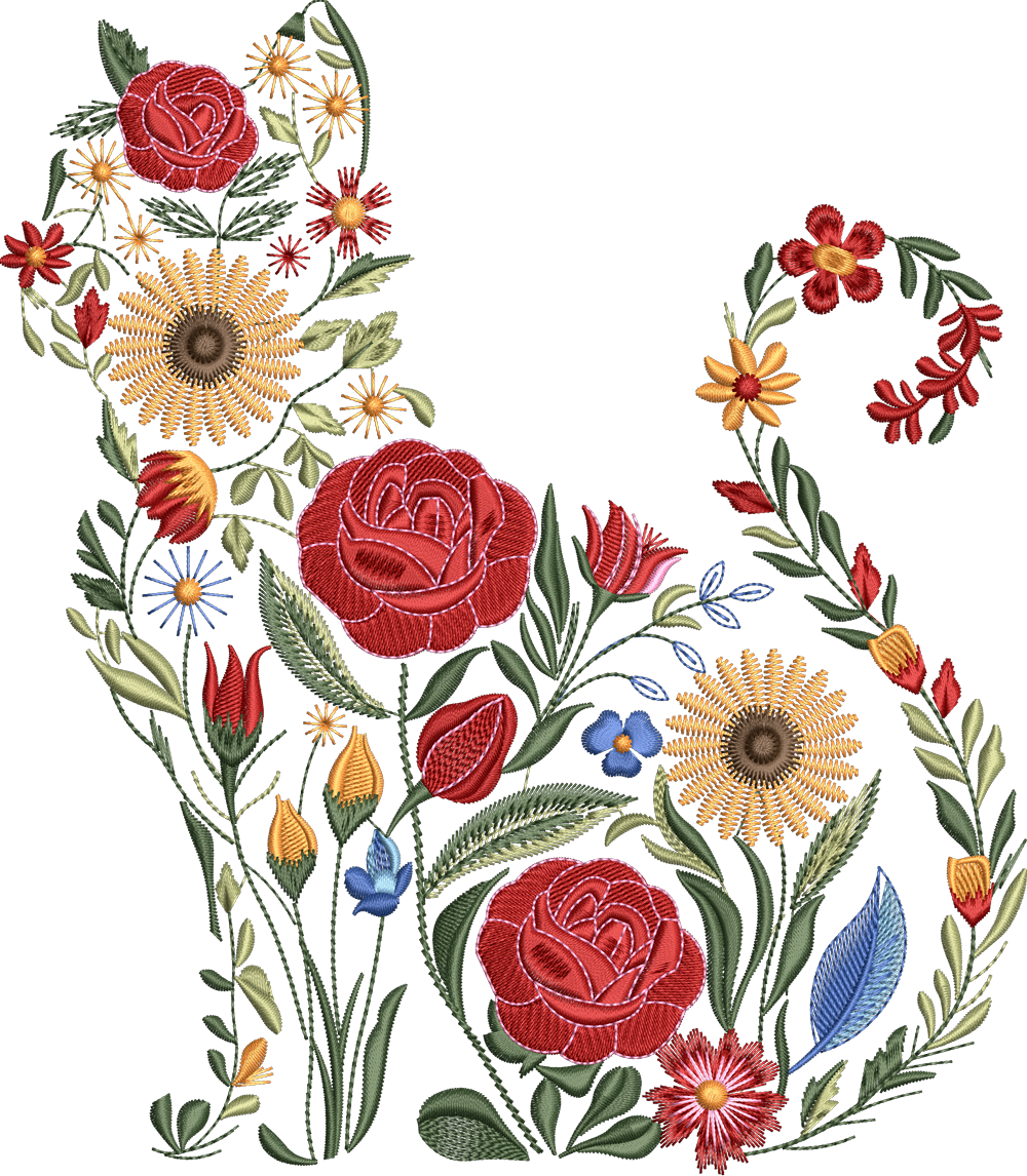 Cat Embroidery Sample